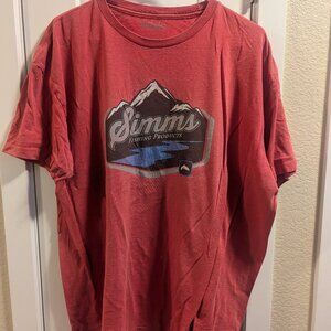 Simms Fishing Products Red T-Shirt XXL - Used